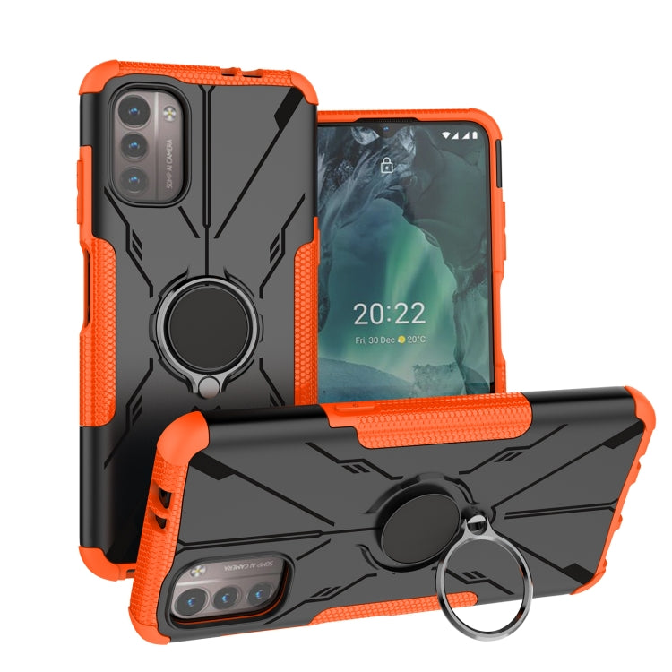 For Nokia G21 Armor Bear Shockproof PC + TPU Phone Case with Ring