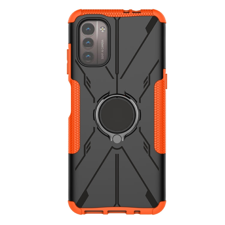 For Nokia G21 Armor Bear Shockproof PC + TPU Phone Case with Ring
