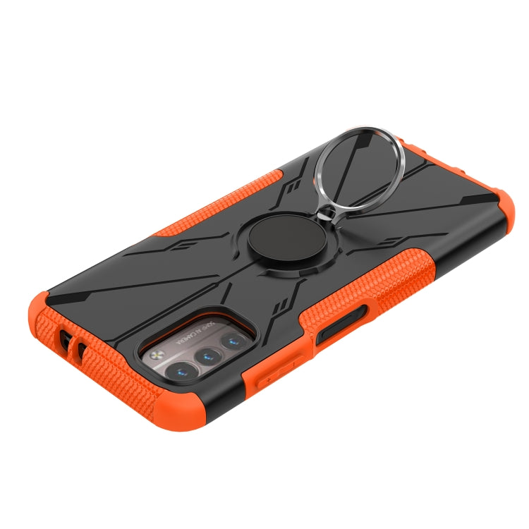 For Nokia G21 Armor Bear Shockproof PC + TPU Phone Case with Ring