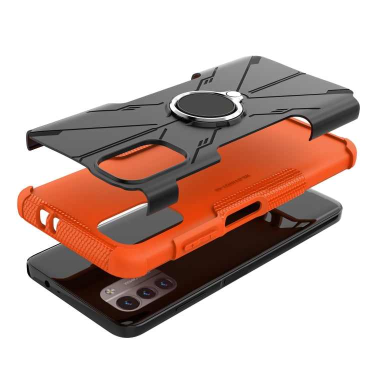 For Nokia G21 Armor Bear Shockproof PC + TPU Phone Case with Ring