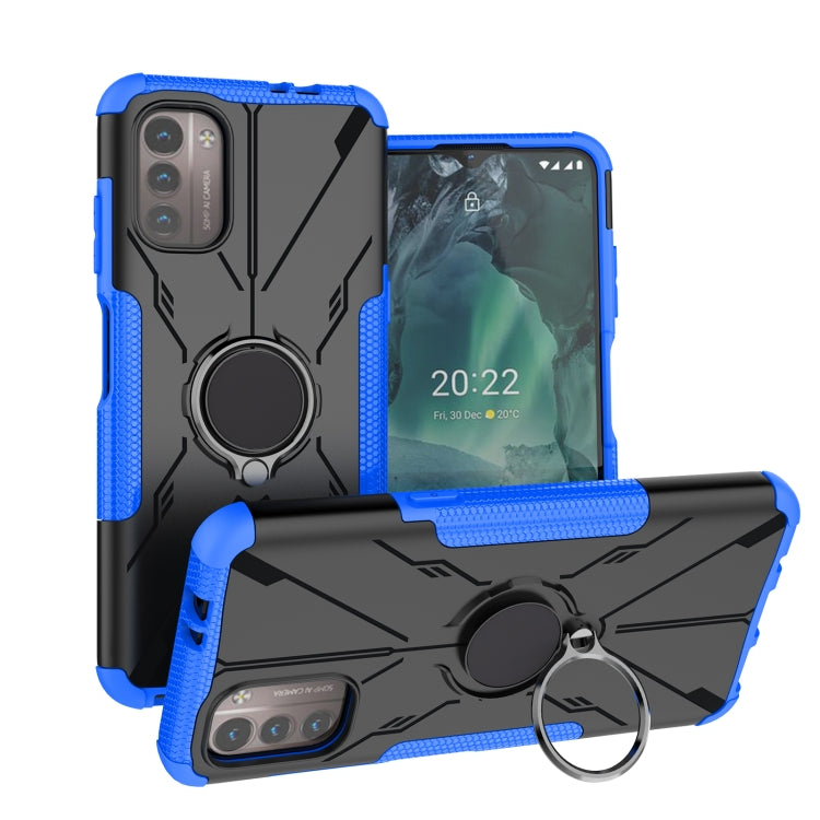 For Nokia G21 Armor Bear Shockproof PC + TPU Phone Case with Ring