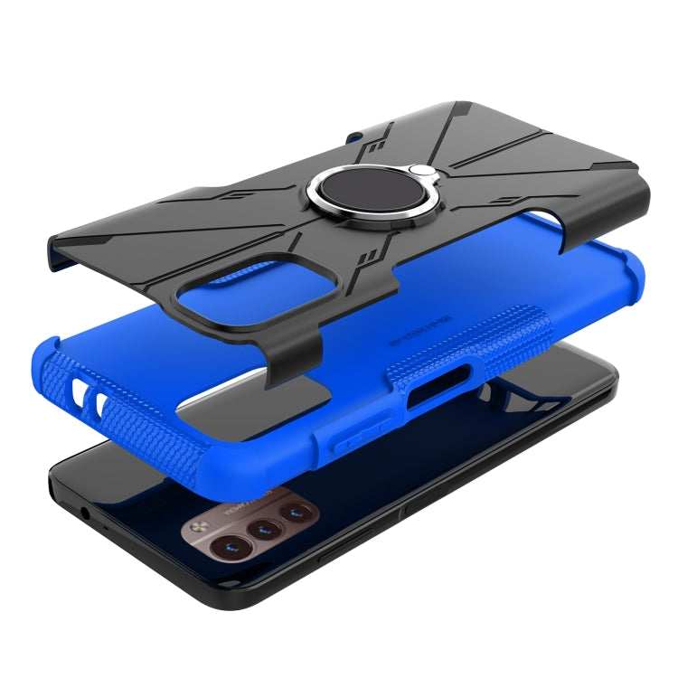 For Nokia G21 Armor Bear Shockproof PC + TPU Phone Case with Ring
