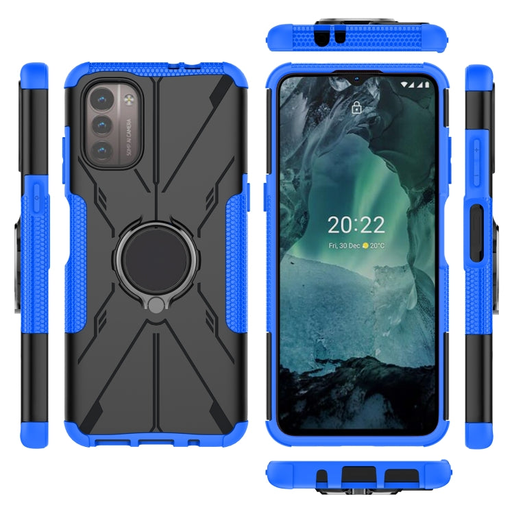 For Nokia G21 Armor Bear Shockproof PC + TPU Phone Case with Ring