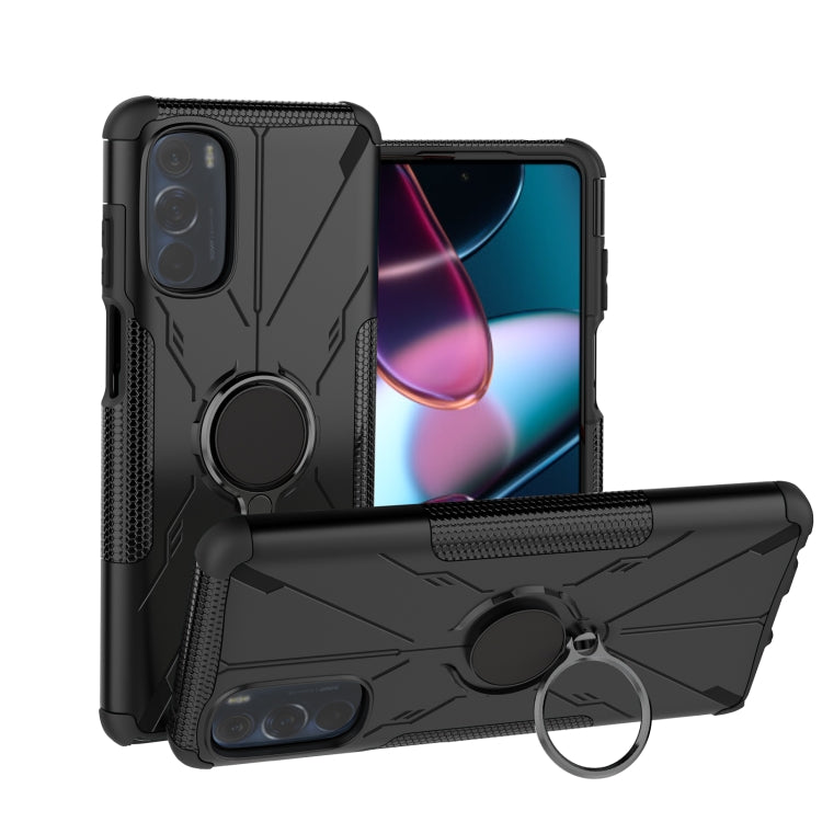 For Motorola Moto G Stylus 2022 Armor Bear Shockproof PC + TPU Phone Case with Ring