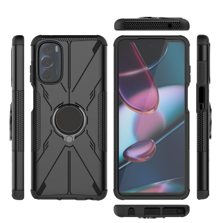 For Motorola Moto G Stylus 2022 Armor Bear Shockproof PC + TPU Phone Case with Ring
