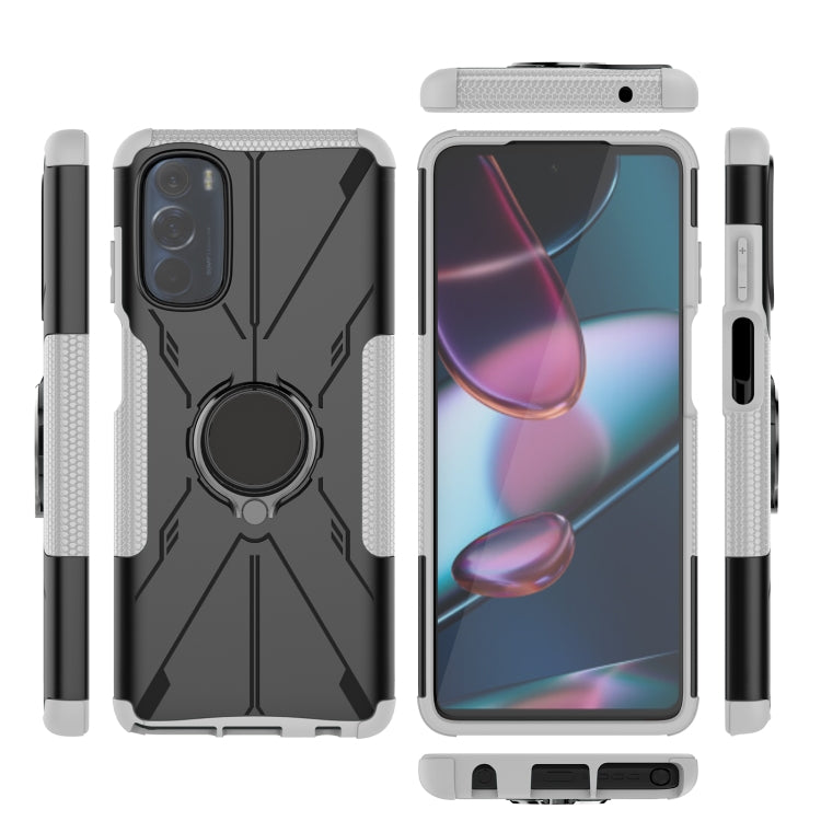 For Motorola Moto G Stylus 2022 Armor Bear Shockproof PC + TPU Phone Case with Ring