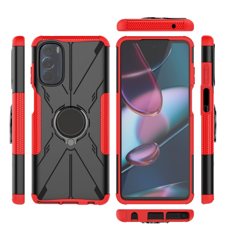 For Motorola Moto G Stylus 2022 Armor Bear Shockproof PC + TPU Phone Case with Ring