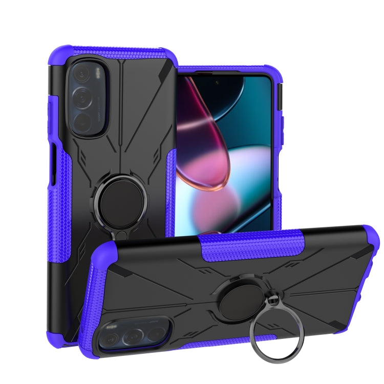 For Motorola Moto G Stylus 2022 Armor Bear Shockproof PC + TPU Phone Case with Ring