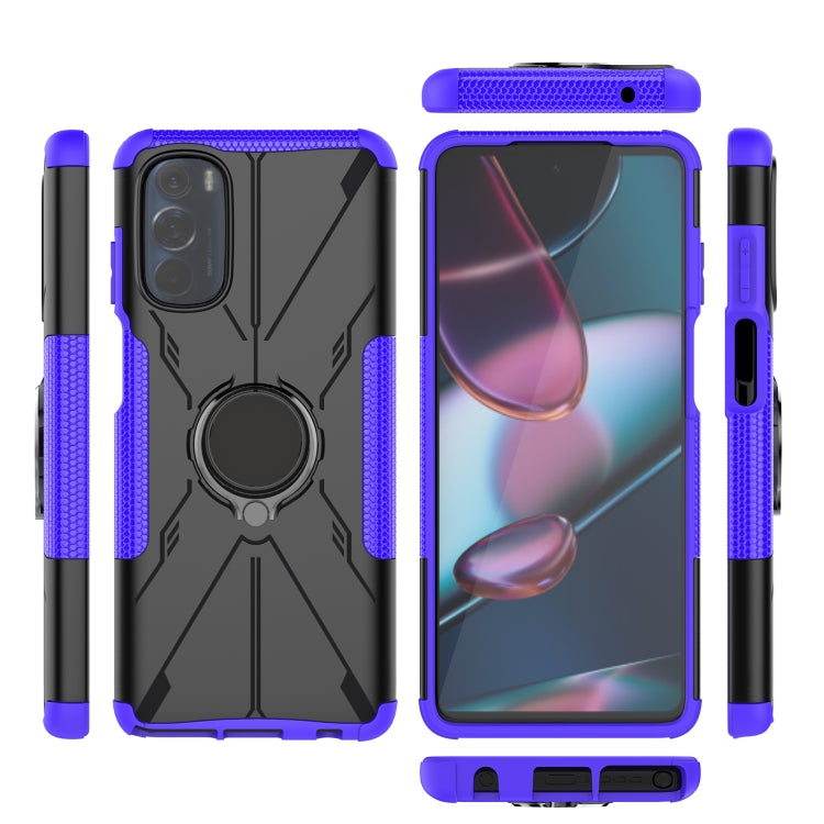 For Motorola Moto G Stylus 2022 Armor Bear Shockproof PC + TPU Phone Case with Ring