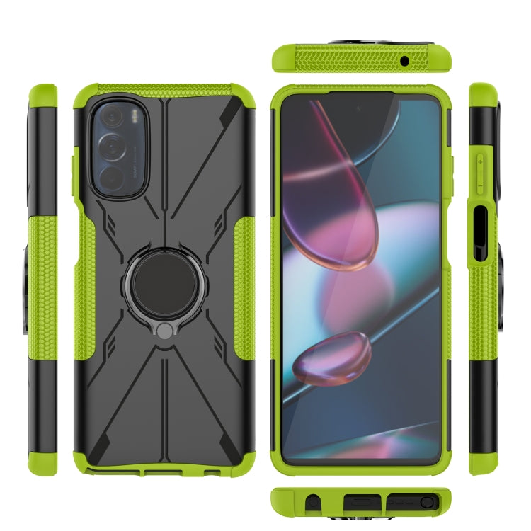 For Motorola Moto G Stylus 2022 Armor Bear Shockproof PC + TPU Phone Case with Ring