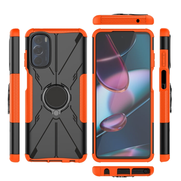 For Motorola Moto G Stylus 2022 Armor Bear Shockproof PC + TPU Phone Case with Ring