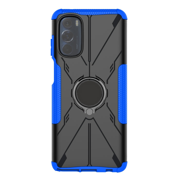 For Motorola Moto G Stylus 2022 Armor Bear Shockproof PC + TPU Phone Case with Ring