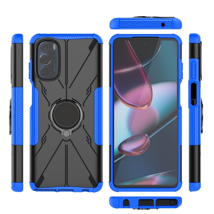 For Motorola Moto G Stylus 2022 Armor Bear Shockproof PC + TPU Phone Case with Ring