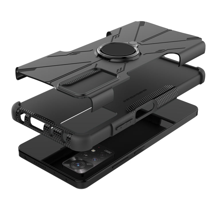 For Xiaomi Redmi Note 11 Pro 5G Armor Bear Shockproof PC + TPU Phone Case with Ring