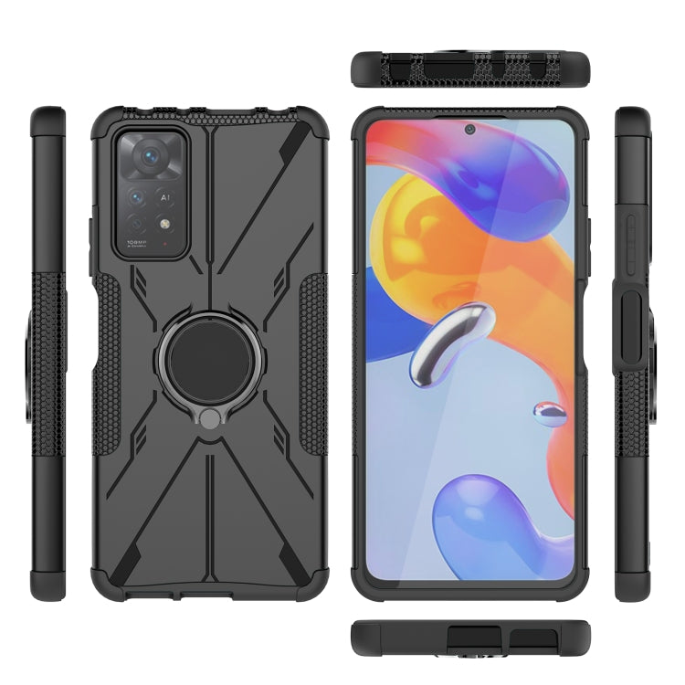 For Xiaomi Redmi Note 11 Pro 5G Armor Bear Shockproof PC + TPU Phone Case with Ring