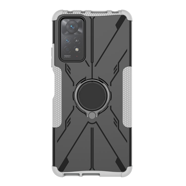 For Xiaomi Redmi Note 11 Pro 5G Armor Bear Shockproof PC + TPU Phone Case with Ring