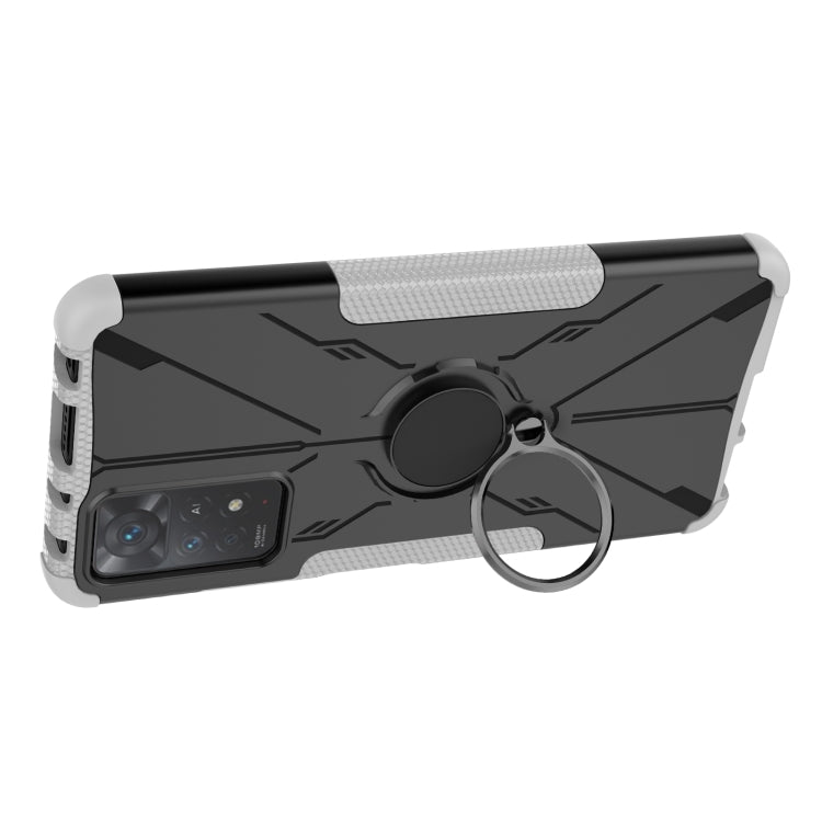 For Xiaomi Redmi Note 11 Pro 5G Armor Bear Shockproof PC + TPU Phone Case with Ring
