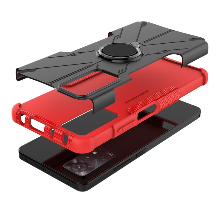 For Xiaomi Redmi Note 11 Pro 5G Armor Bear Shockproof PC + TPU Phone Case with Ring