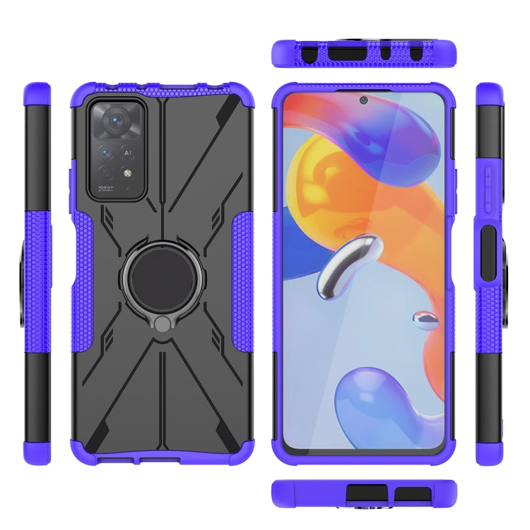 For Xiaomi Redmi Note 11 Pro 5G Armor Bear Shockproof PC + TPU Phone Case with Ring