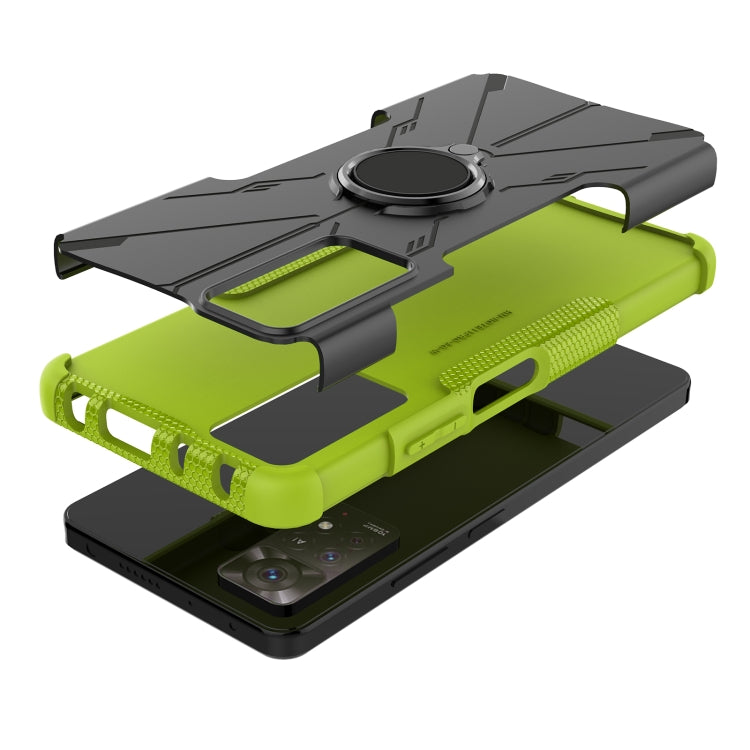 For Xiaomi Redmi Note 11 Pro 5G Armor Bear Shockproof PC + TPU Phone Case with Ring