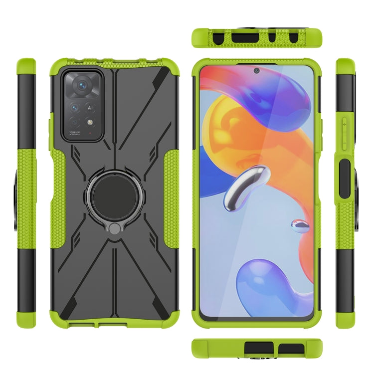 For Xiaomi Redmi Note 11 Pro 5G Armor Bear Shockproof PC + TPU Phone Case with Ring