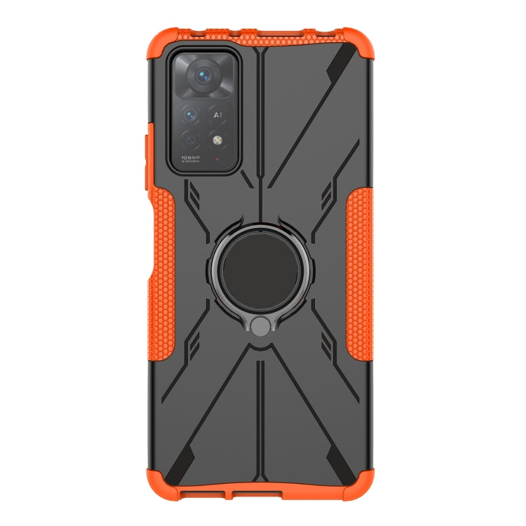 For Xiaomi Redmi Note 11 Pro 5G Armor Bear Shockproof PC + TPU Phone Case with Ring