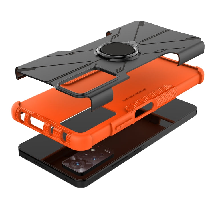 For Xiaomi Redmi Note 11 Pro 5G Armor Bear Shockproof PC + TPU Phone Case with Ring