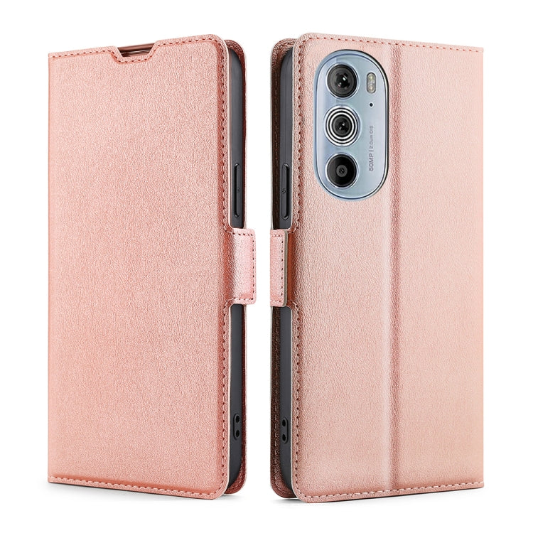 For Motorola Moto Edge+ 2022 / Edge 30 Pro Ultra-thin Voltage Side Buckle Leather Phone Case