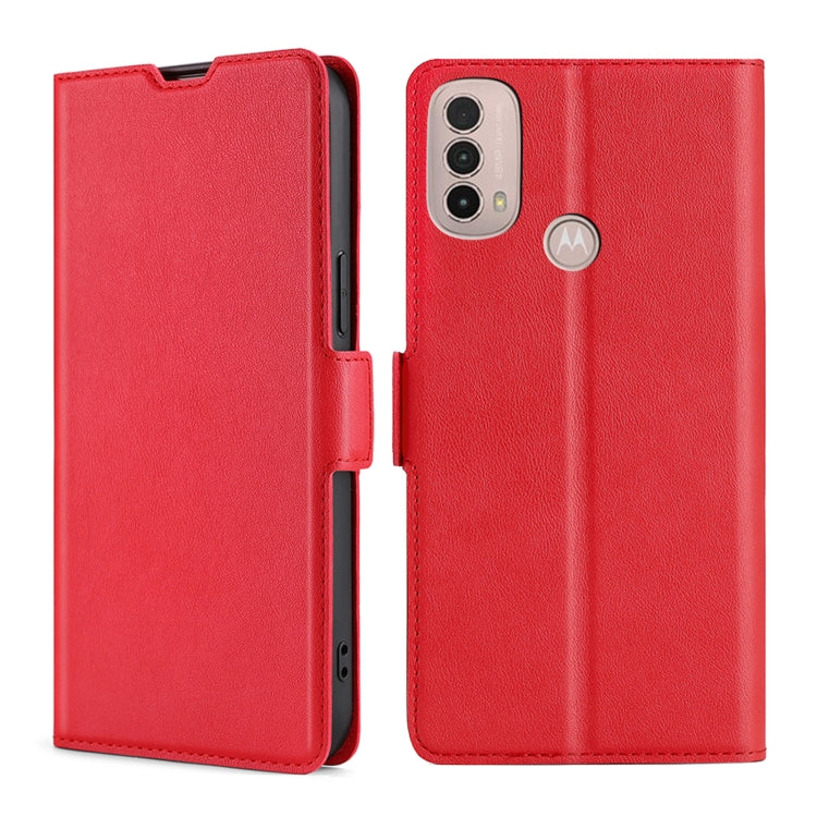 For Motorola Moto E40 Ultra-thin Voltage Side Buckle Leather Phone Case