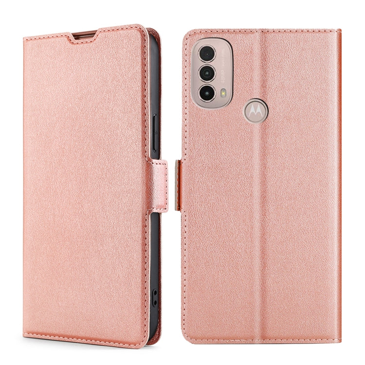 For Motorola Moto E40 Ultra-thin Voltage Side Buckle Leather Phone Case