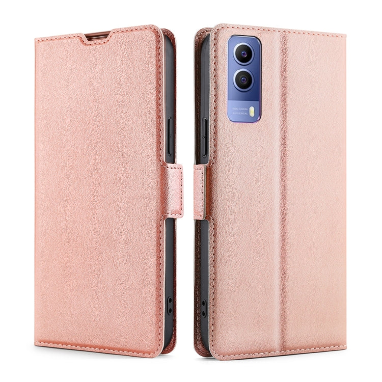For vivo Y53S 5G / IQOO Z5X / T1X Ultra-thin Voltage Side Buckle Leather Phone Case