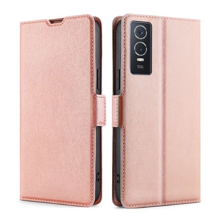 For vivo Y76S / Y74S Ultra-thin Voltage Side Buckle Leather Phone Case