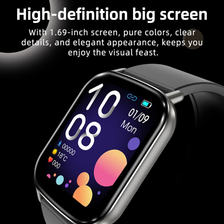 H01 1.69 inch Screen Smart Health Watch, Support 24-hour HR & BP Monitoring, Sleep Monitoring, Female Menstrual Cycle