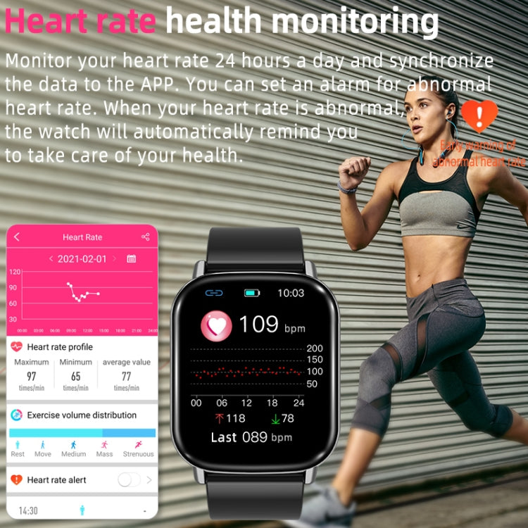 H01 1.69 inch Screen Smart Health Watch, Support 24-hour HR & BP Monitoring, Sleep Monitoring, Female Menstrual Cycle