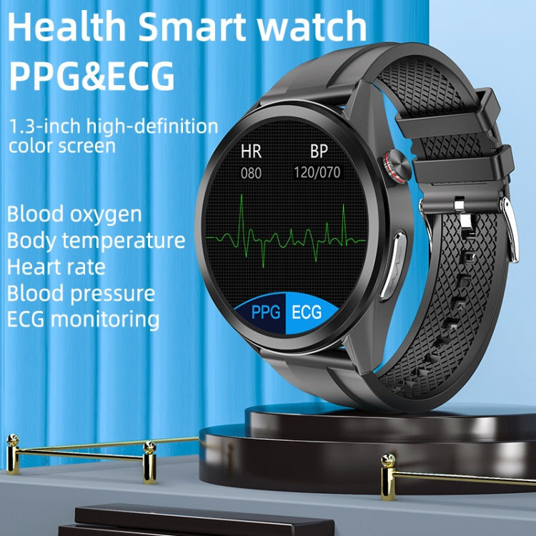 W10 1.3 inch Screen PPG & ECG Smart Health Watch, Support Heart Rate/Blood Pressure Monitoring, ECG Monitoring, Blood Oxygen/Body Temperature Monitoring