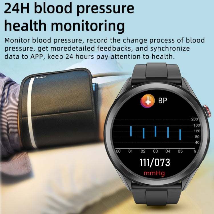 W10 1.3 inch Screen PPG & ECG Smart Health Watch, Support Heart Rate/Blood Pressure Monitoring, ECG Monitoring, Blood Oxygen/Body Temperature Monitoring