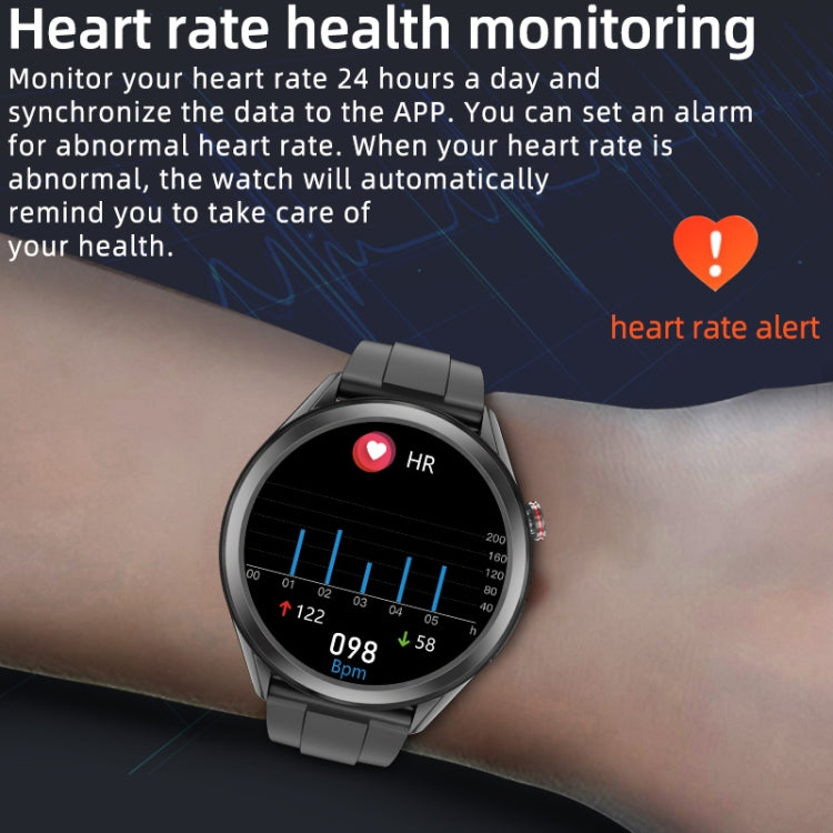 W10 1.3 inch Screen PPG & ECG Smart Health Watch, Support Heart Rate/Blood Pressure Monitoring, ECG Monitoring, Blood Oxygen/Body Temperature Monitoring