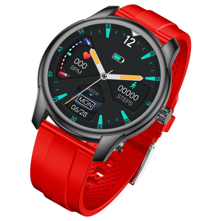 W9 1.3 inch Screen Silicone Watch Band Smart Health Watch, Support Heart Rate Monitoring, Blood Pressure, Sleep Monitoring