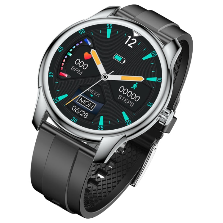 W9 1.3 inch Screen Silicone Watch Band Smart Health Watch, Support Heart Rate Monitoring, Blood Pressure, Sleep Monitoring