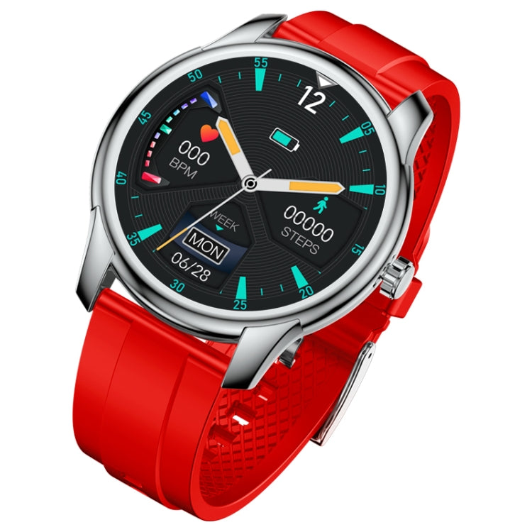 W9 1.3 inch Screen Silicone Watch Band Smart Health Watch, Support Heart Rate Monitoring, Blood Pressure, Sleep Monitoring