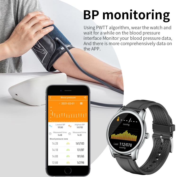 W9 1.3 inch Screen Silicone Watch Band Smart Health Watch, Support Heart Rate Monitoring, Blood Pressure, Sleep Monitoring