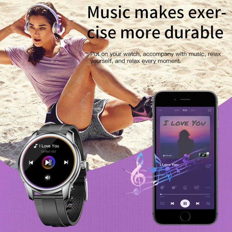 W9 1.3 inch Screen Silicone Watch Band Smart Health Watch, Support Heart Rate Monitoring, Blood Pressure, Sleep Monitoring