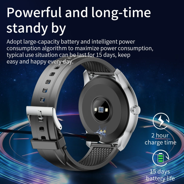 W9 1.3 inch Screen Silicone Watch Band Smart Health Watch, Support Heart Rate Monitoring, Blood Pressure, Sleep Monitoring
