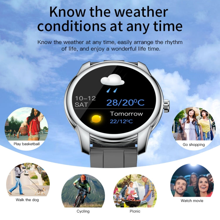 W9 1.3 inch Screen Silicone Watch Band Smart Health Watch, Support Heart Rate Monitoring, Blood Pressure, Sleep Monitoring