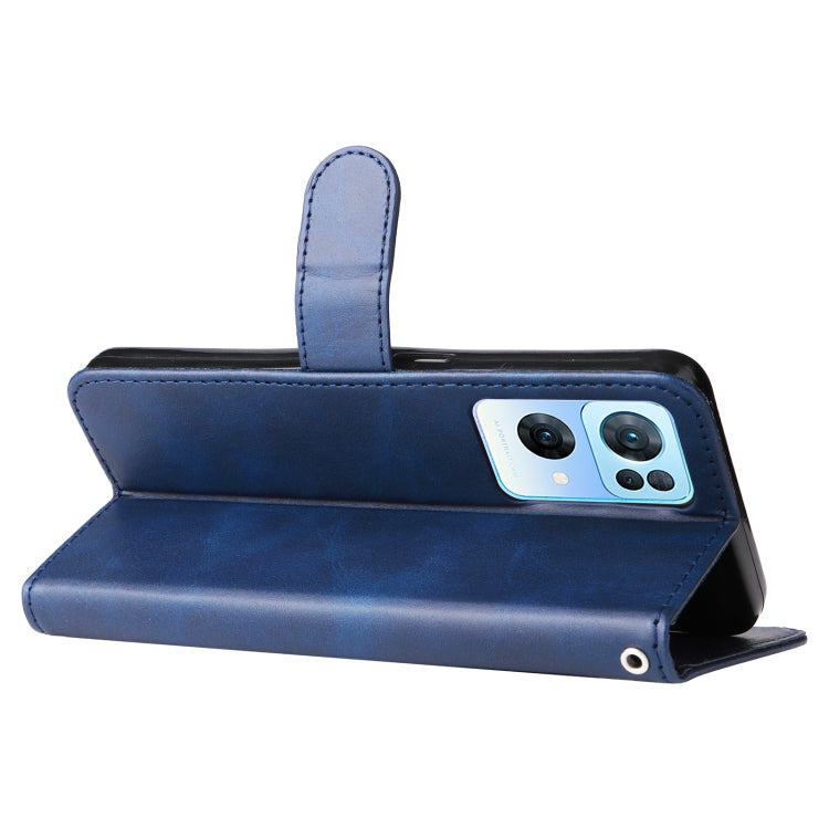 For OPPO Reno7 Pro 5G China & Global Fashion Calf Texture Zipper Horizontal Flip Leather Case