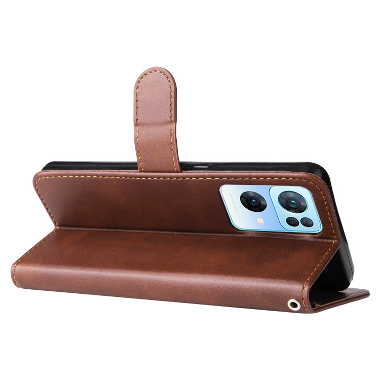 For OPPO Reno7 Pro 5G China & Global Fashion Calf Texture Zipper Horizontal Flip Leather Case