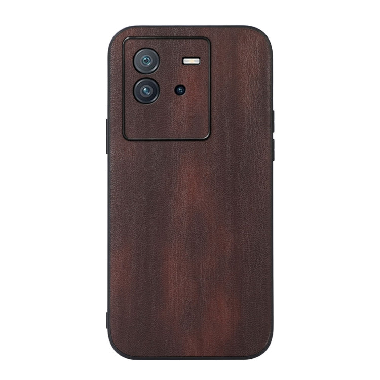 For vivo iQOO Neo6 Yellow Cow Texture PU Phone Case