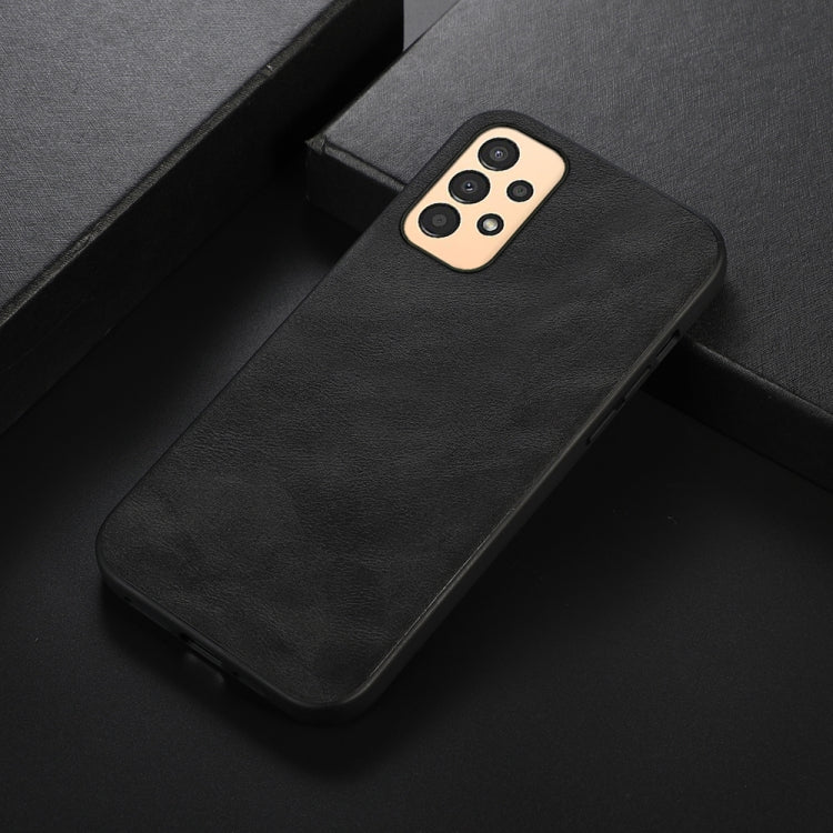 For Samsung Galaxy A13 4G Cowhide Texture PU Phone Case
