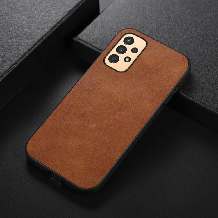 For Samsung Galaxy A13 4G Cowhide Texture PU Phone Case