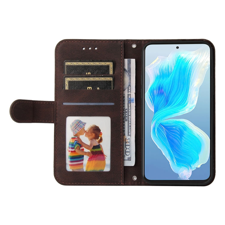 For Tecno Camon 18 Premier Skin Feel Life Tree Metal Button Leather Phone Case
